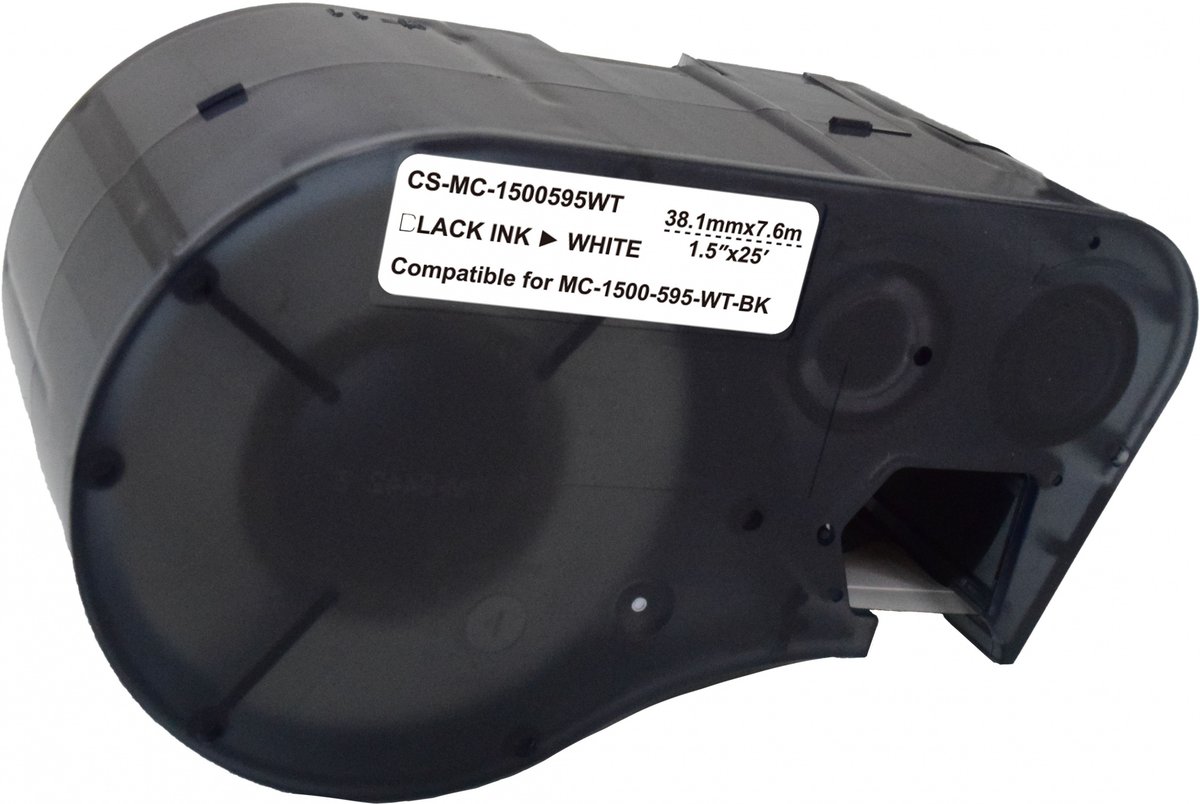 Картридж ленточный Cactus CS-MC-1500595WT черный шрифт, белый фон (38.1 мм, 7.6 м) для Brady BMP-41/BMP-51/BMP-53-PC-Linked