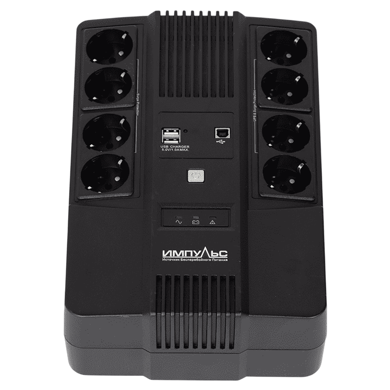 Источник бесперебойного питания МАСТЕР 800, 800/480 ВА/Вт, LED, USB, RJ11/RJ45, CHRG USB, SCHUKOx8/line-interactive AS brick