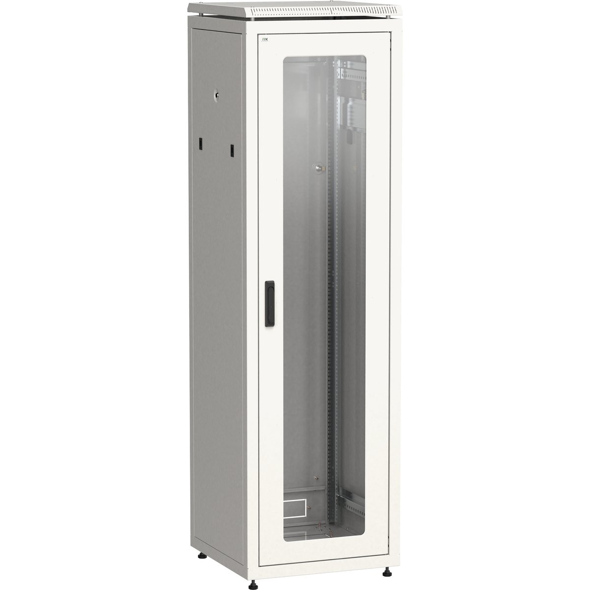 ITK Шкаф сетевой 19" LINEA N 42U 600х600 мм стеклянная передняя дверь серый