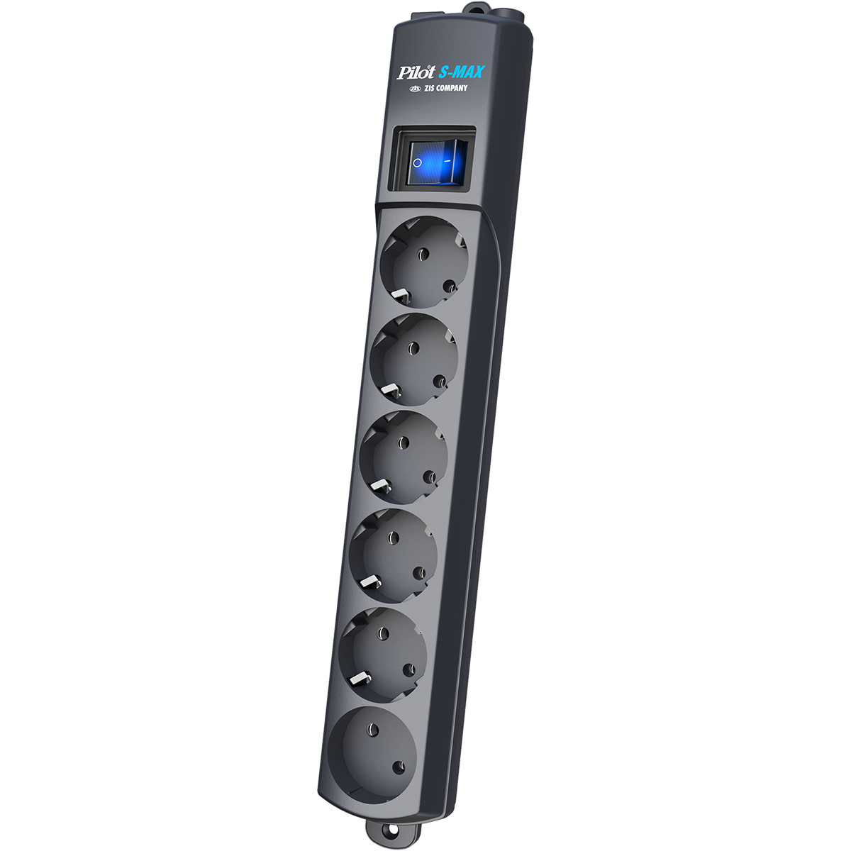 Сетевой фильтр Pilot S Max (5 евро + 1GP), 16А/3.5кВа, автомат, 5 м, графит/ Surge protector Pilot S Max (5 euros + 1GP), 16A/3.5kVA, automatic, 5 m, graphite