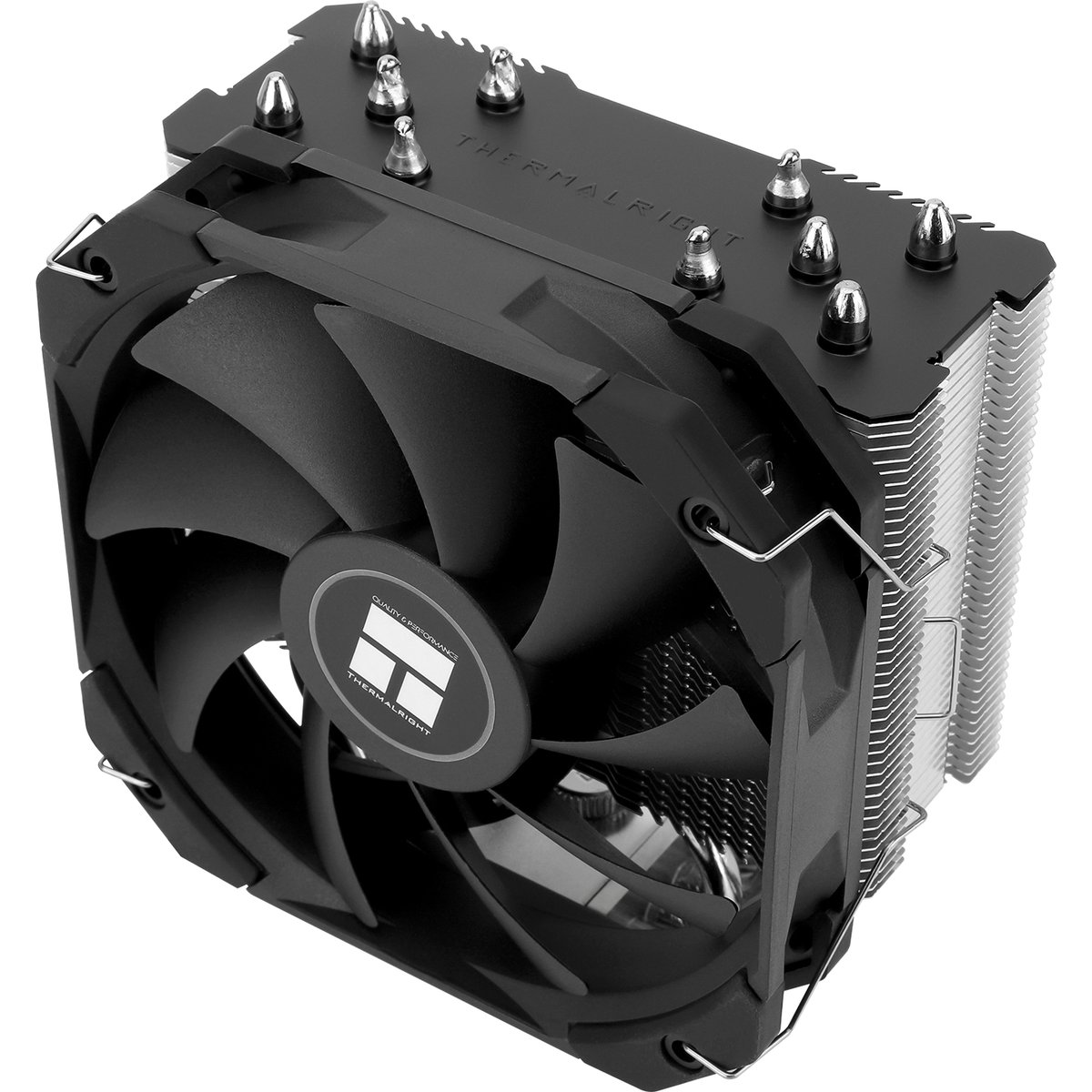 Кулер для процессора/ CPU Cooler Thermalright Assassin King 120 MINI V2 (4-pin PWM, 135mm, Al/Cu, 5x6mm, 1x120mm, 64.87CFM, 25.6dBA, 1500RPM, S: 1851/1700/1200/115X, AM5/AM4, black/silver)