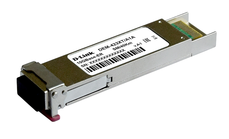 Модуль D-Link 423XT/A1A XFP-трансивер с 1 портом 10GBase-ER для одномодового оптического кабеля (до 40 км)