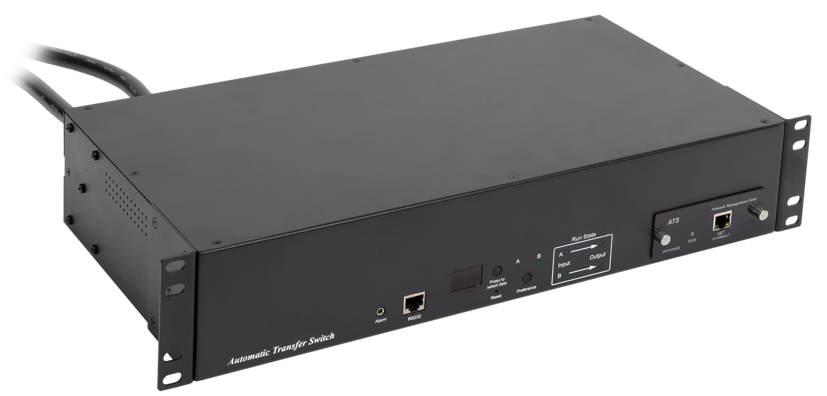 Переключатель автоматический ATS 19" 2U 32А с разъемами ATS-32-2U-1 ITK
