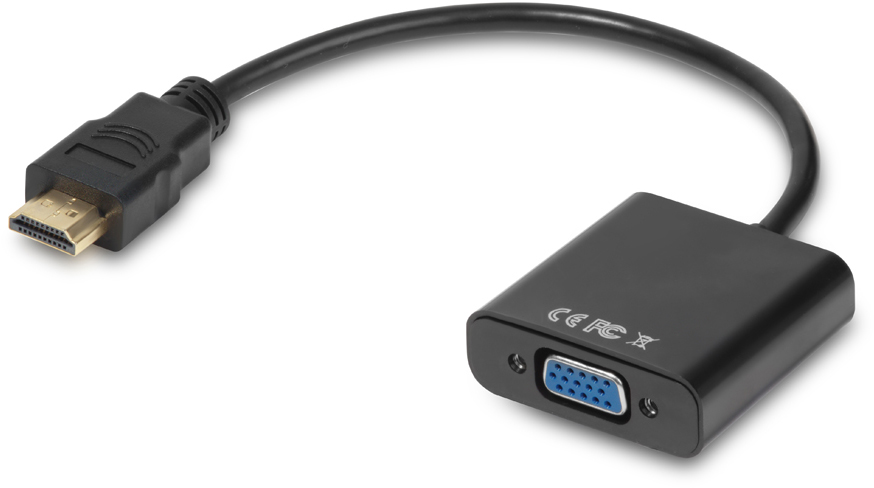 GCR Мультимедиа professional конвертер-переходник HDMI > VGA + audio + micro USB для доп.питания