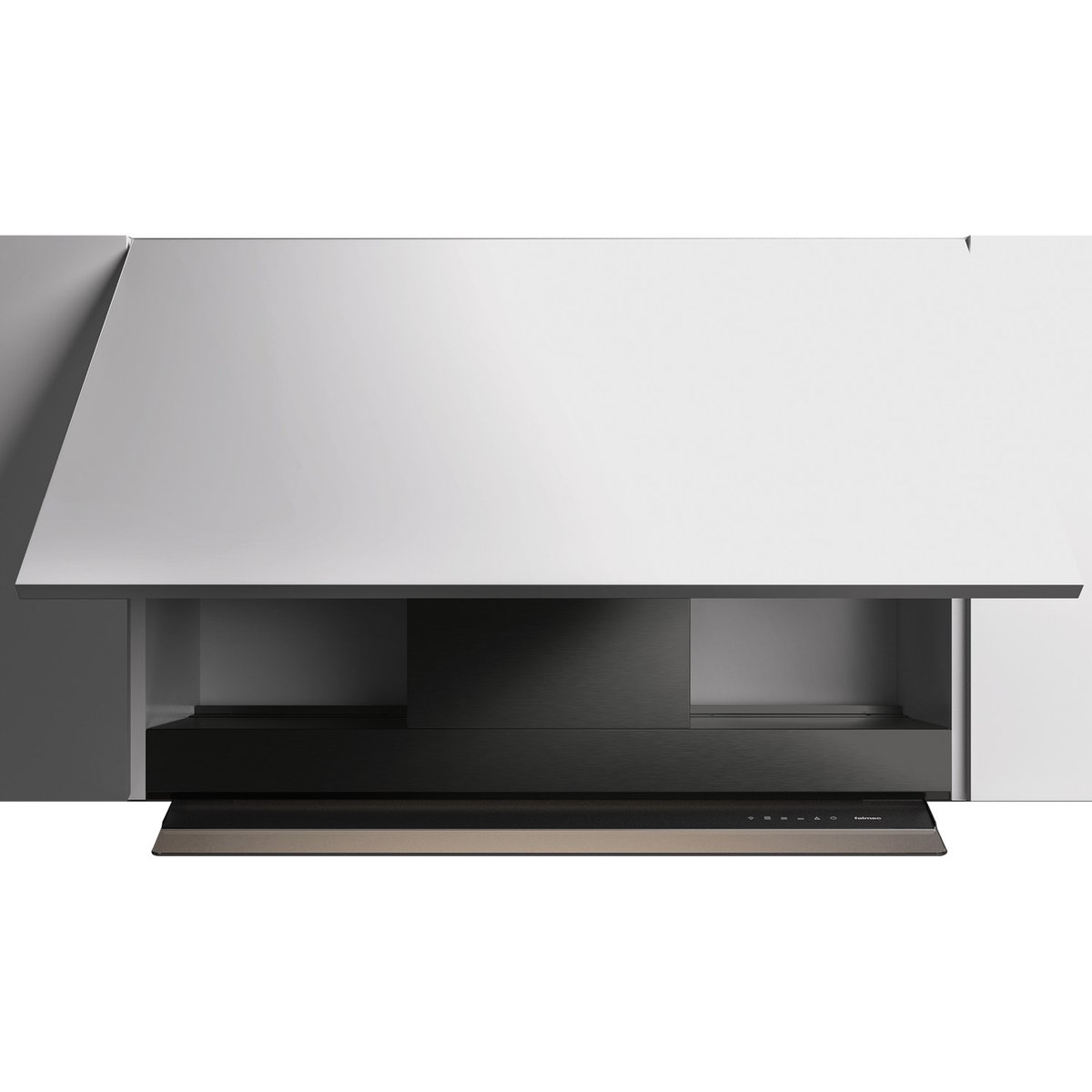 Встраиваемая вытяжка FALMEC VIRGOLA TOUCH BLACK 120, серия Design, 116 см, сенсорное управление, светодиодное освещение Dynamic Led Light, 4 скорости, отвод/циркуляция, интенсивный режим, режим 24 часа, таймер, максимальная производительность 800 м3/ч, угольный фильтр (опция), цвет черный