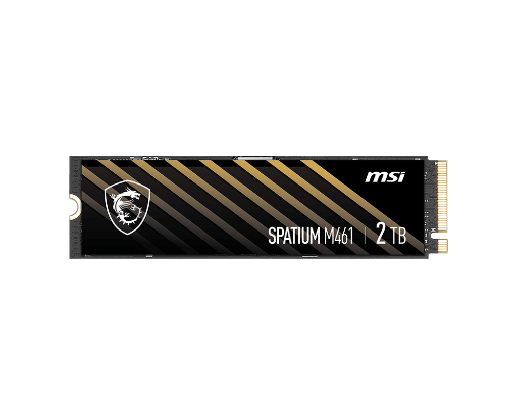 MSI SSD SPATIUM M461, 2000GB, M.2(22x80mm), NVMe, PCIe 4.0 x4, 3D TLC, R/W 5000/4200, IOPs 680 000/880 000, TBW 450, DWPD 0.12 (5 лет)
