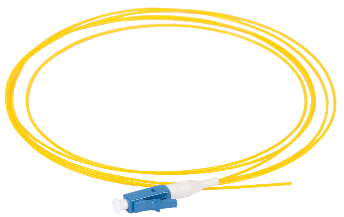 FPT09-LCU-C1L-1M5 Пигтейл ITK LC/UPC OS2 9/125 Simplex LSZH 15м синий хвостовик цвет: жёлтый