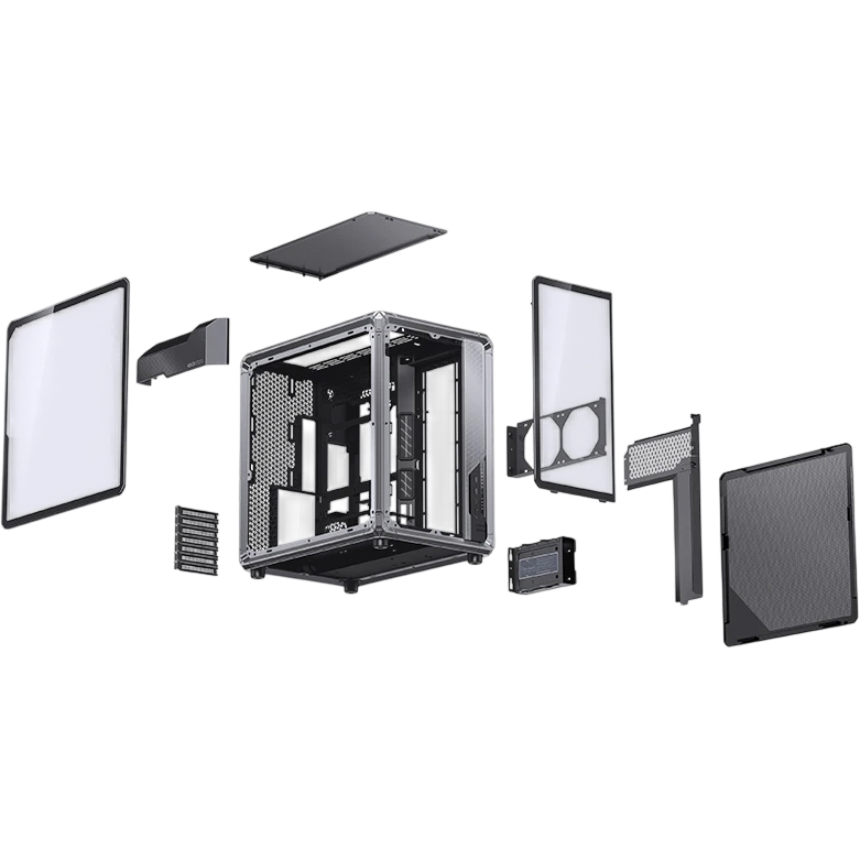 Корпус без блока питания/ Case JONSBO X400, Midi-Tower, TG, no fan, 2xUSB-A 3.0 + 1xUSB-C 3.2, ATX, mATX, mITX Grey