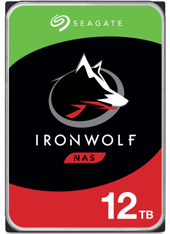 Диск HDD Seagate - IronWolf, для системы хранения, SATA, 6 Гб/с, 3.5", 12 ТБ, 7200 rpm, 256MB, ST12000VN0008