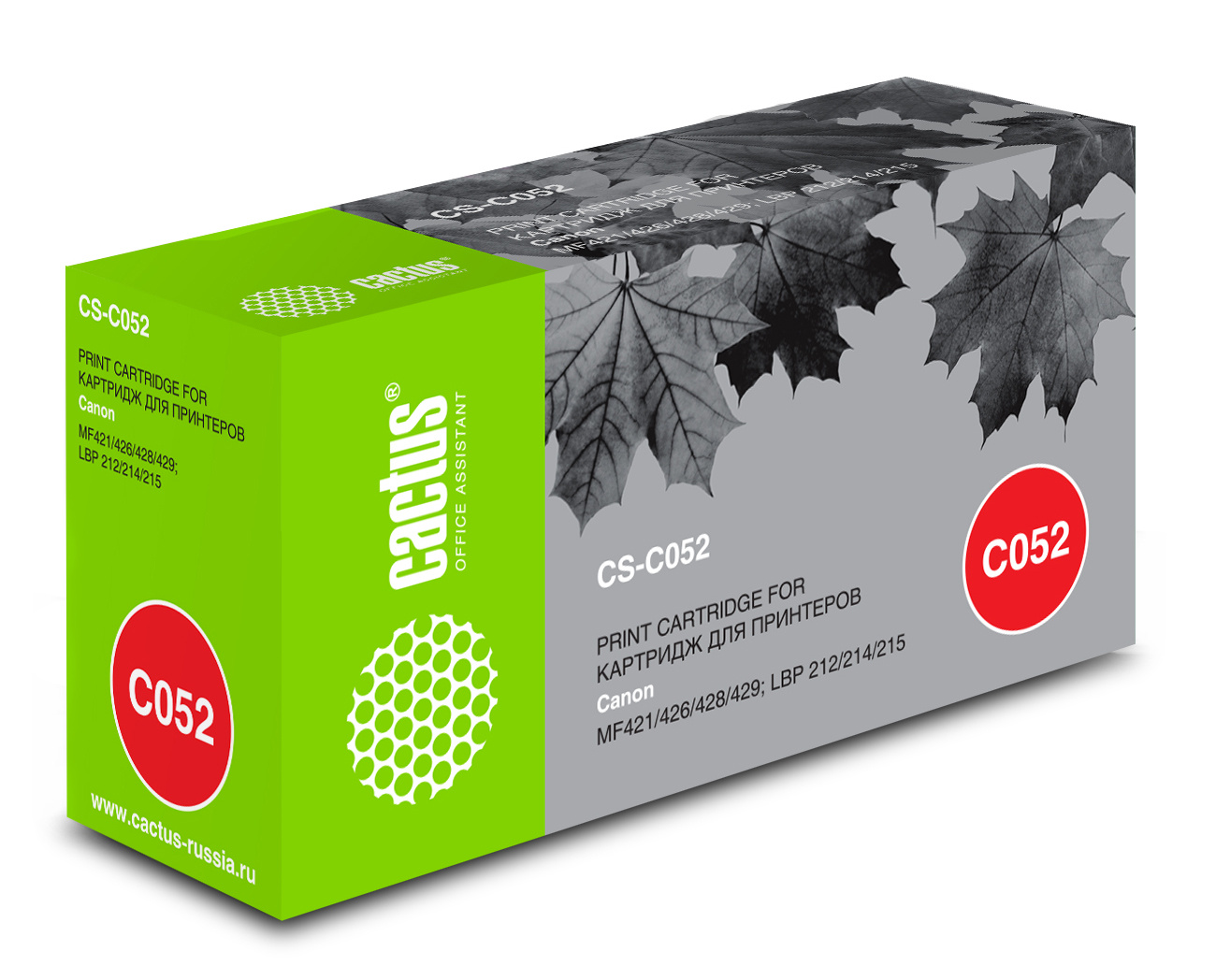 Cactus  Cartridge 052 Картридж  для CANON  i-SENSYS LBP212dw/214dw/215x/MF421dw/428x/426dw/429x (3100 стр.) чёрный, с чипом