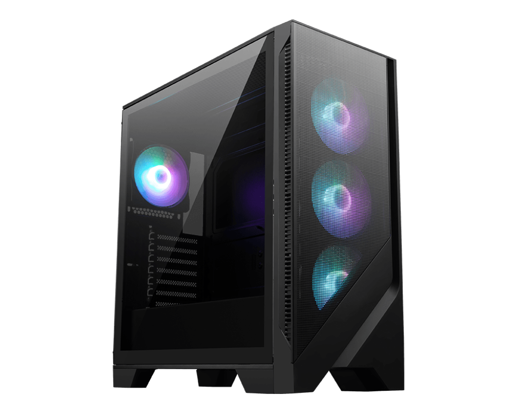 Компьютерный корпус без блока питания Case MSI MAG FORGE 321R AIRFLOW, Midi-Tower, TG, 4x120мм ARGB, 2xUSB 3.2, 1xUSB 3.2 Type-C, ATX, mATX, mITX черный