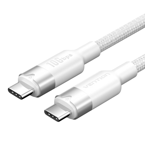 Кабель Vention USB 3.2 Gen2 CM/CM - 1м. Белый 5А PD100W, шт.
