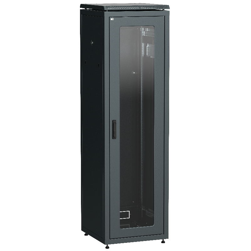 ITK Шкаф сетевой 19" LINEA N 33U 600х800 мм стеклянная передняя дверь черный