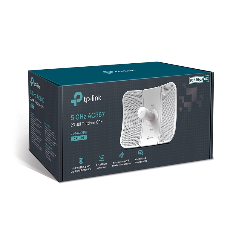 Точка доступа/ Outdoor 5GHz 867Mbps CPE, 1 gigabit RJ-45 port,  MIMO 2x2, 23dBi directional antenna, 30 km, , Passive PoE