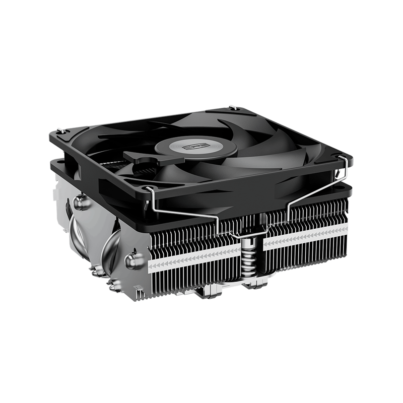 Кулер для процессора/ CPU Cooler PCCooler RC400-53 (125W, 4-pin PWM, 53.5mm, Al/Cu, 4x6mm, 1x92mm, 43CFM, 31.2dBA, 2700RPM, S: 1851/1700/1200/20XX/115X, AM5/AM4, silver, black)