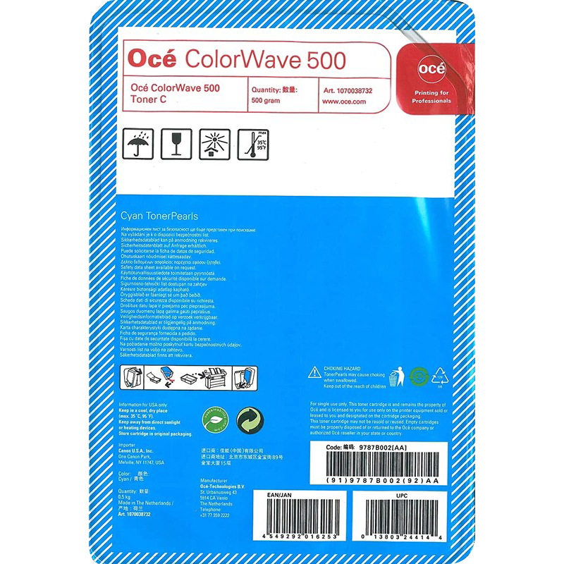 Расходный материал Картридж OCE ColorWave 500, голубой (500 гр)
