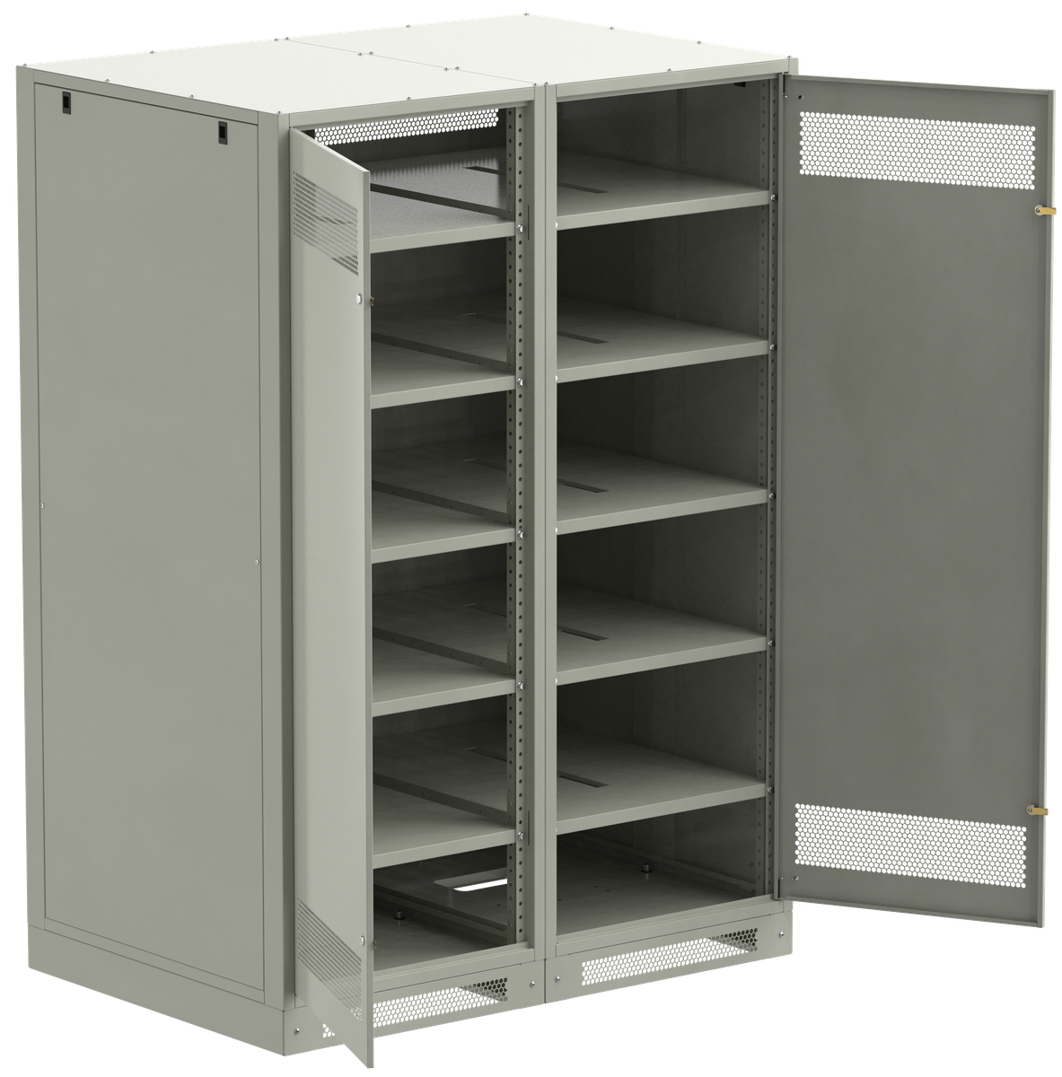 ITK LINEA B Шкаф аккумуляторный (пустой) 2000х1400х950мм двустворчатая металлическая дверь серый