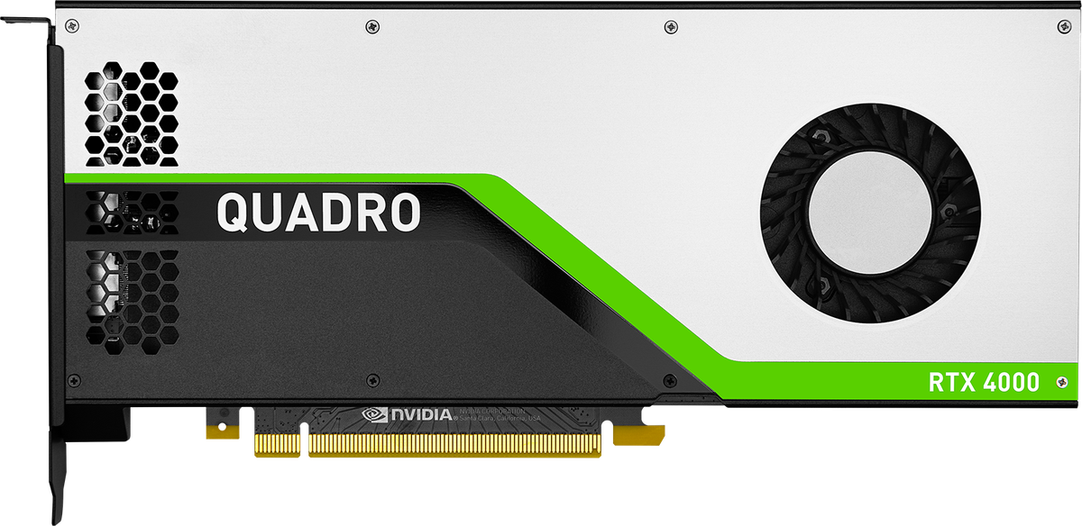 Видеокарта PNY NVIDIA Quadro RTX 4000 (Turing TU106), 8GB GDDR6/256 bit, , 3xDP, DisplayPort-DVI-D, USB Type-C, 1xStereo, 1xSync,PCI Express 3.0 16x VCQRTX4000BLK-1