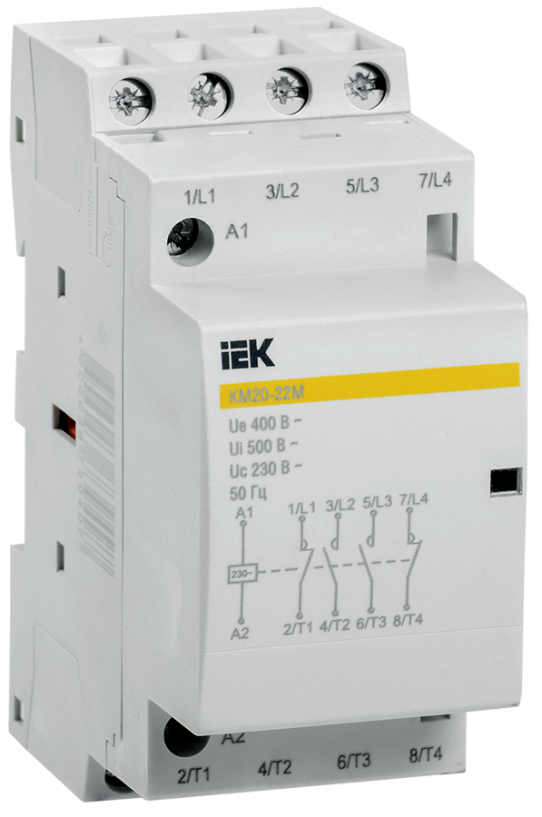 Контактор модульный КМ20-22М AC KARAT IEK MKK11-20-22