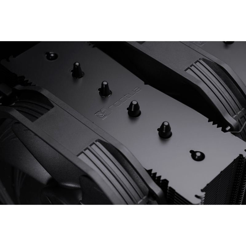 Кулер для процессора/ CPU Cooler Noctua NH-D15 chromax.black (183W, 4-pin PWM, 165mm, Al/Cu, 6x6mm, 2x140mm, 82.43CFM, 24.6dBA, 1500RPM, S: 1851/1700/1200/115X, AM5/AM4, Black)