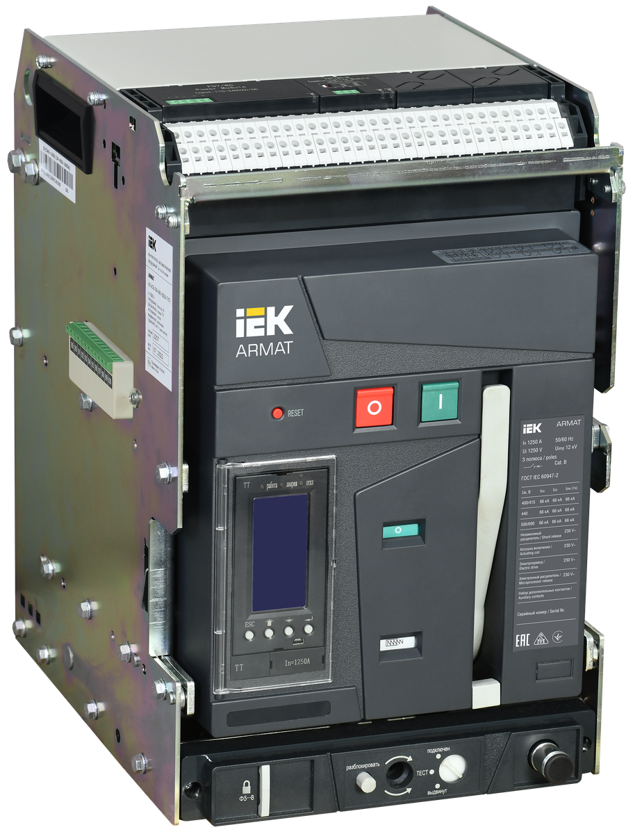 ARMAT AR-A2N TT12 3P W HR/VR Выключатель автомат. с акс. IEK