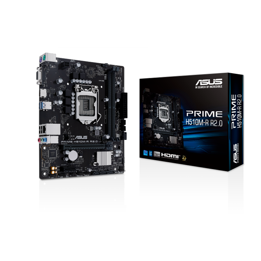 Материнская плата ASUS PRIME H510M-R R2.0-SI LGA1200 mATX 2xDDR4 PCIEx16 PCIEx1 HDMI VGA GLAN (90MB1EX0-M0ECY0)