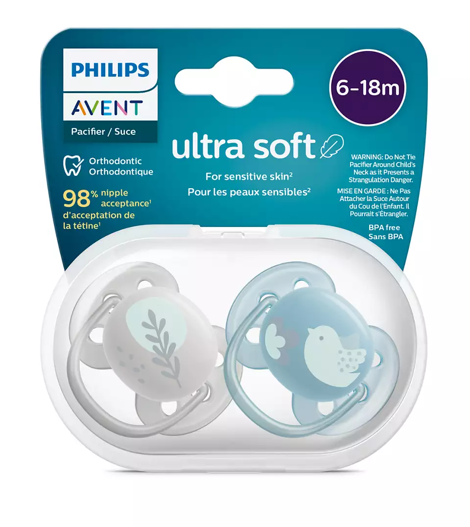 Пустышка Philips SCF091/15, ultra soft, 6-18 мес., 2 шт.