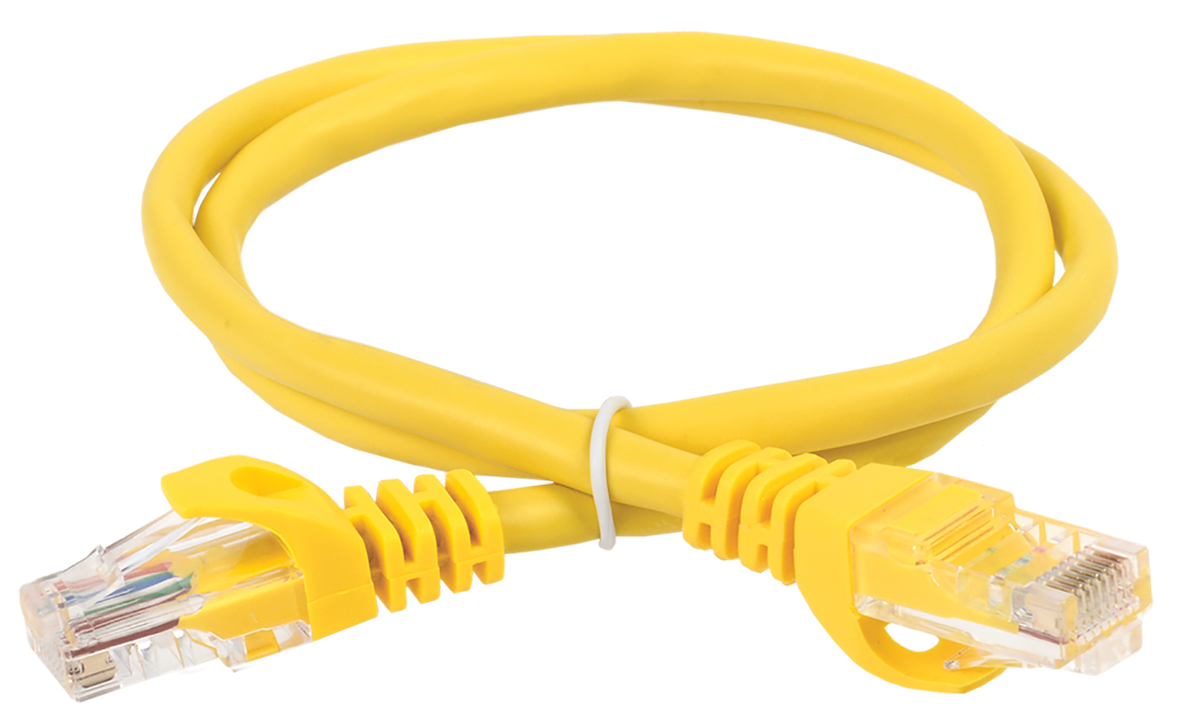 PC05-C6U-05M Шнур коммутационный ITK кат. 6 неэкр. U/UTP RJ45/RJ45 250 МГц d 58 0.5м PVC AWG24 жёлтый