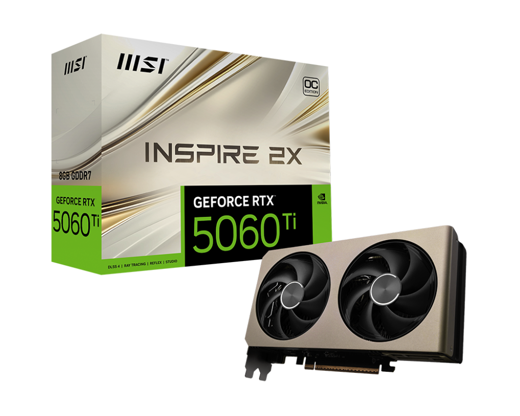 Видеокарта MSI NVIDIA GeForce RTX 5060 Ti 8Gb (RTX 5060 TI 8G INSPIRE 2X)