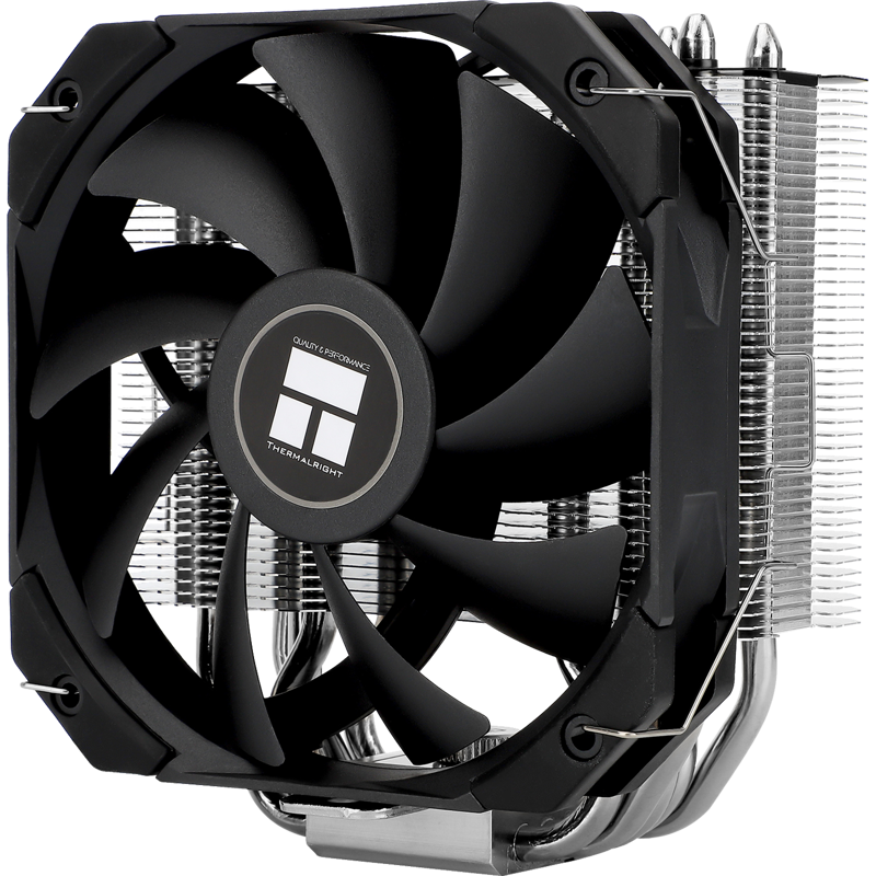 Кулер для процессора/ CPU Cooler Thermalright Assassin King 120 MINI V2 (4-pin PWM, 135mm, Al/Cu, 5x6mm, 1x120mm, 64.87CFM, 25.6dBA, 1500RPM, S: 1851/1700/1200/115X, AM5/AM4, black/silver)
