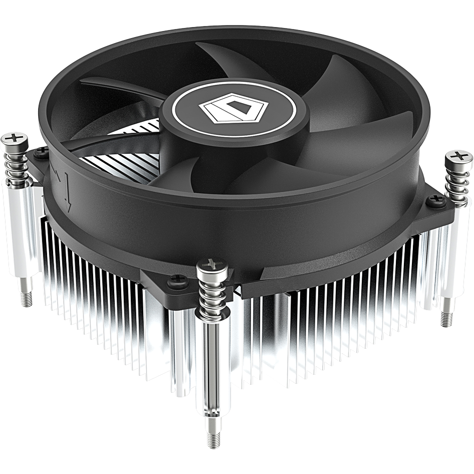 Кулер для процессора/ CPU Cooler ID-COOLING DK-19 PWM BLACK (90W, 4-pin PWM, 55mm, Al, 1x92mm, 45.8CFM, 25.8dBA, 2200RPM, S: 1851/1700, Black)