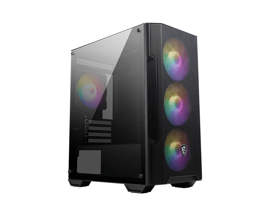 Корпус ПК без блока питания/ Case MSI MAG FORGE M100A, Mini-Tower, TG, 4x120mm ARGB, 2xUSB 2.0, 1xUSB 3.0, mATX, mITX Black