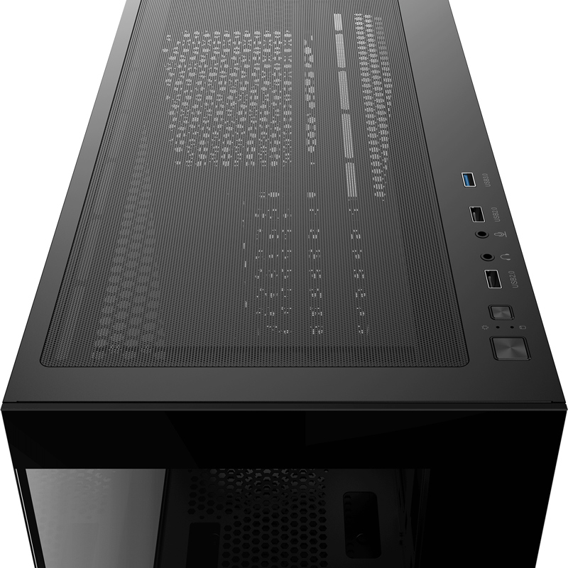Корпус ПК без блока питания/ Case Ocypus Gamma C72 BK, Midi-Tower, TG, no fans, 2xUSB-A 2.0 + 1xUSB-A 3.0, ATX, mATX, mITX Black