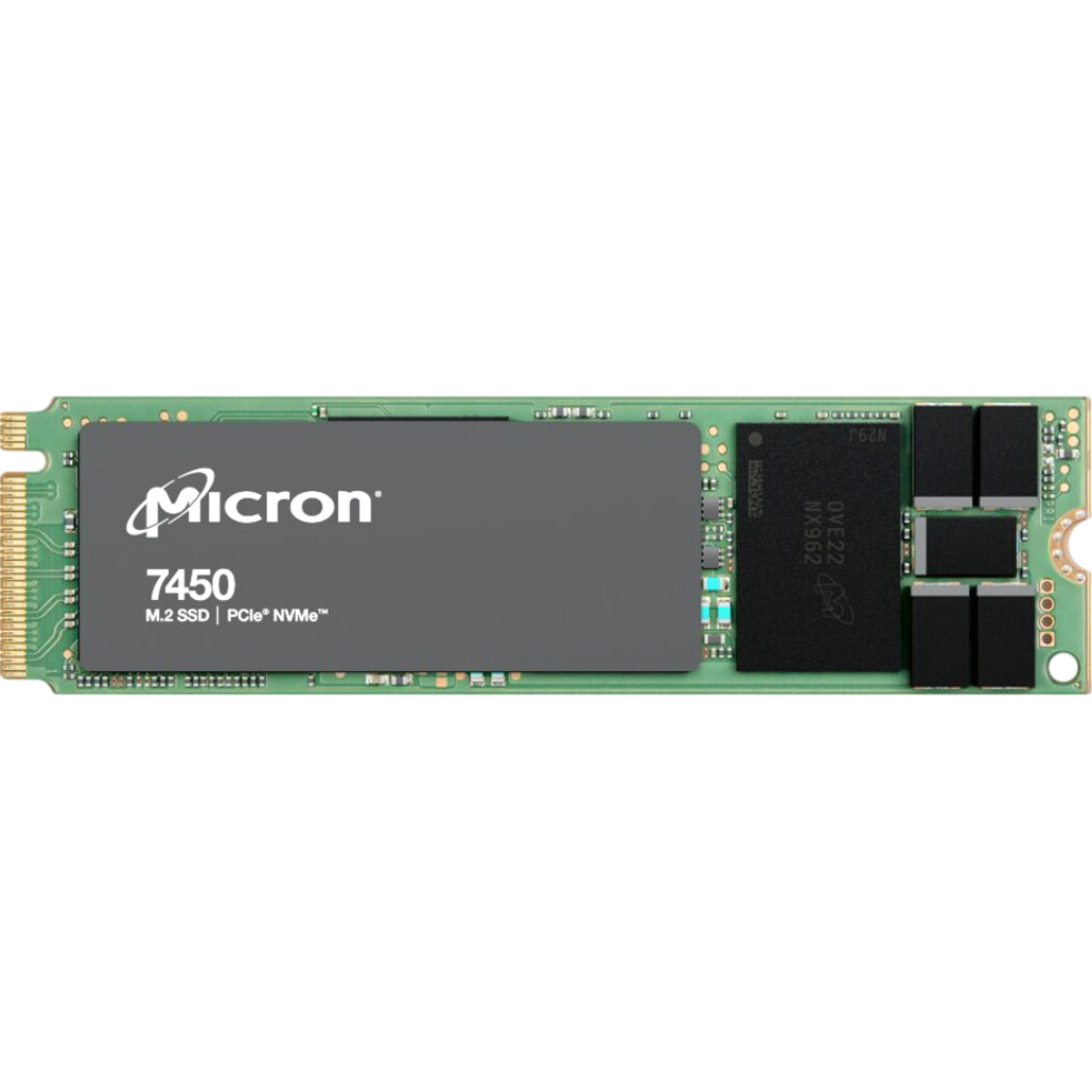 Твердотельный накопитель Micron 7450 PRO 480GB NVMe M.2 (22x80mm) PCIe 4.0 x4, R5000/W700MB/s 3D TLC 1DWPD 280K/40K IOPS 800TBW SSD Enterprise Solid State Drive, 1 year, OEM
