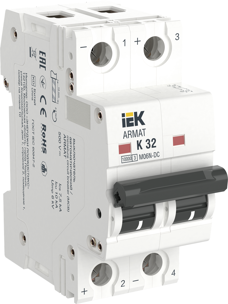 ARMAT Авт. выкл. M06N-DC 2P K 32А IEK