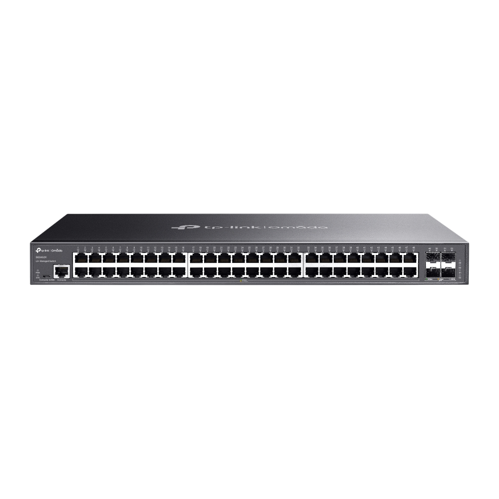 Коммутатор/ Omada 48-Port Gigabit L2+ Managed Switch with 4 10GE SFP+ Slots UKplug