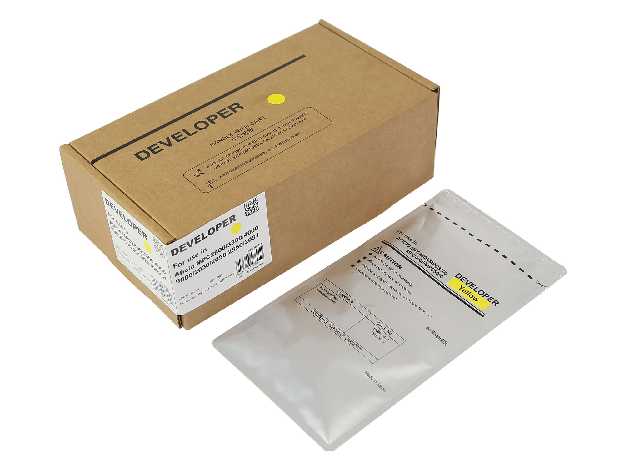 Тонеры и девелоперы Девелопер для RICOH Aficio MPC2800/3300/2030/2550/2051/2551 (CET) Yellow, 215г, 240000 стр., CET8891Y