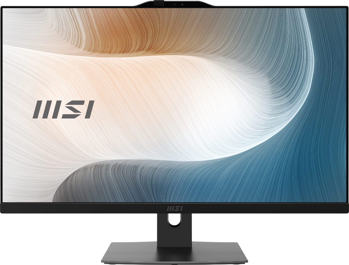 Моноблок MSI Modern AM272P 1M AiO 27" FHD (1920x1080)IPS AG Non-touch, Core i3-100U (1.2GHz), 8Gb DDR5(1x8GB),256Gb SSD M.2,Intel UHD,WiFi,BT,camera,WirelessKB&mouse Eng/Rus,NoOS,1y war-ty,черный (9S6-AF8231-1035)