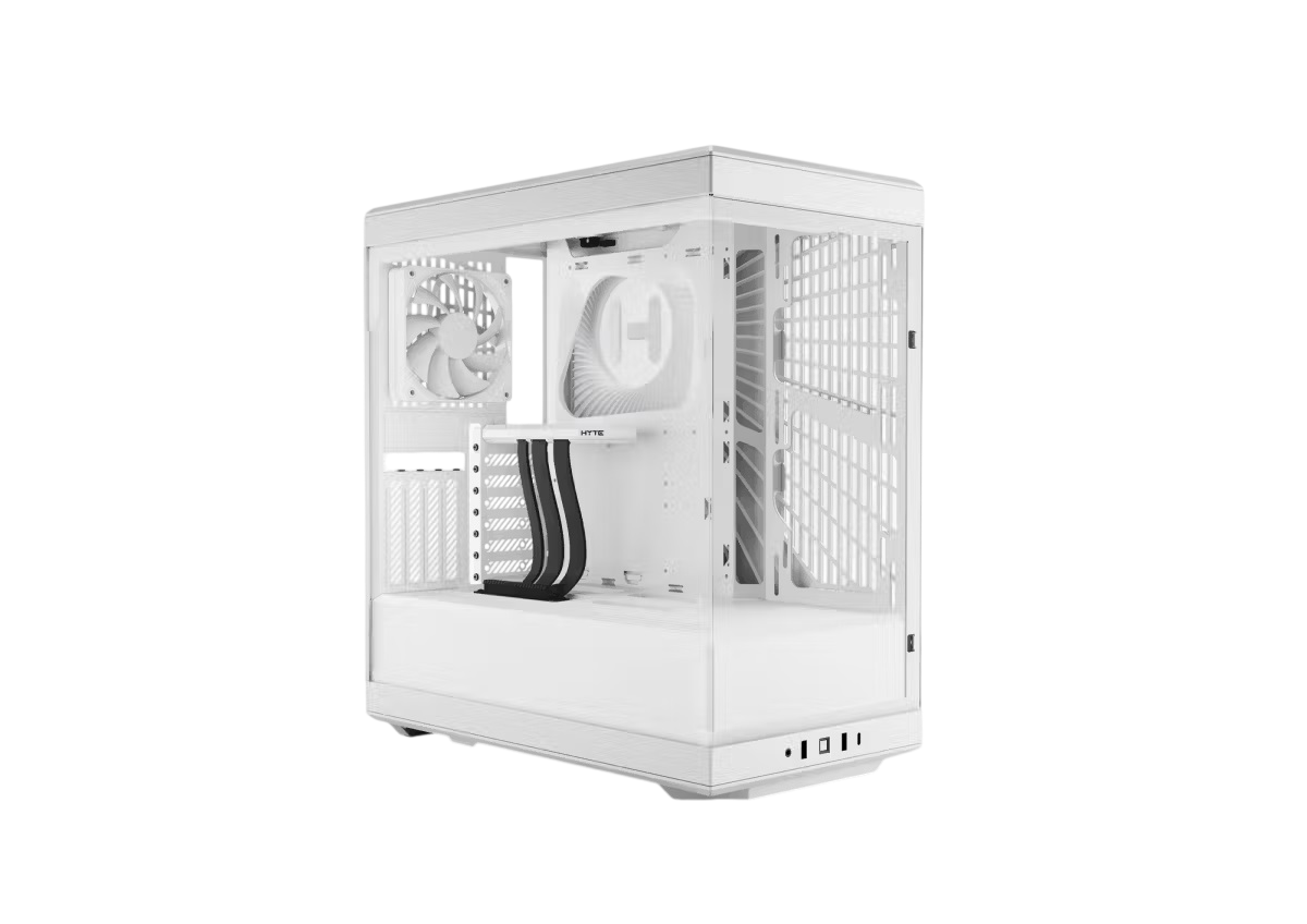 Корпус без блока питания/ Case HYTE Y40, Midi-Tower, TG, no fans, 2xUSB-A 3.2, 1xUSB Type-C, ATX, mATX, mITX Snow White