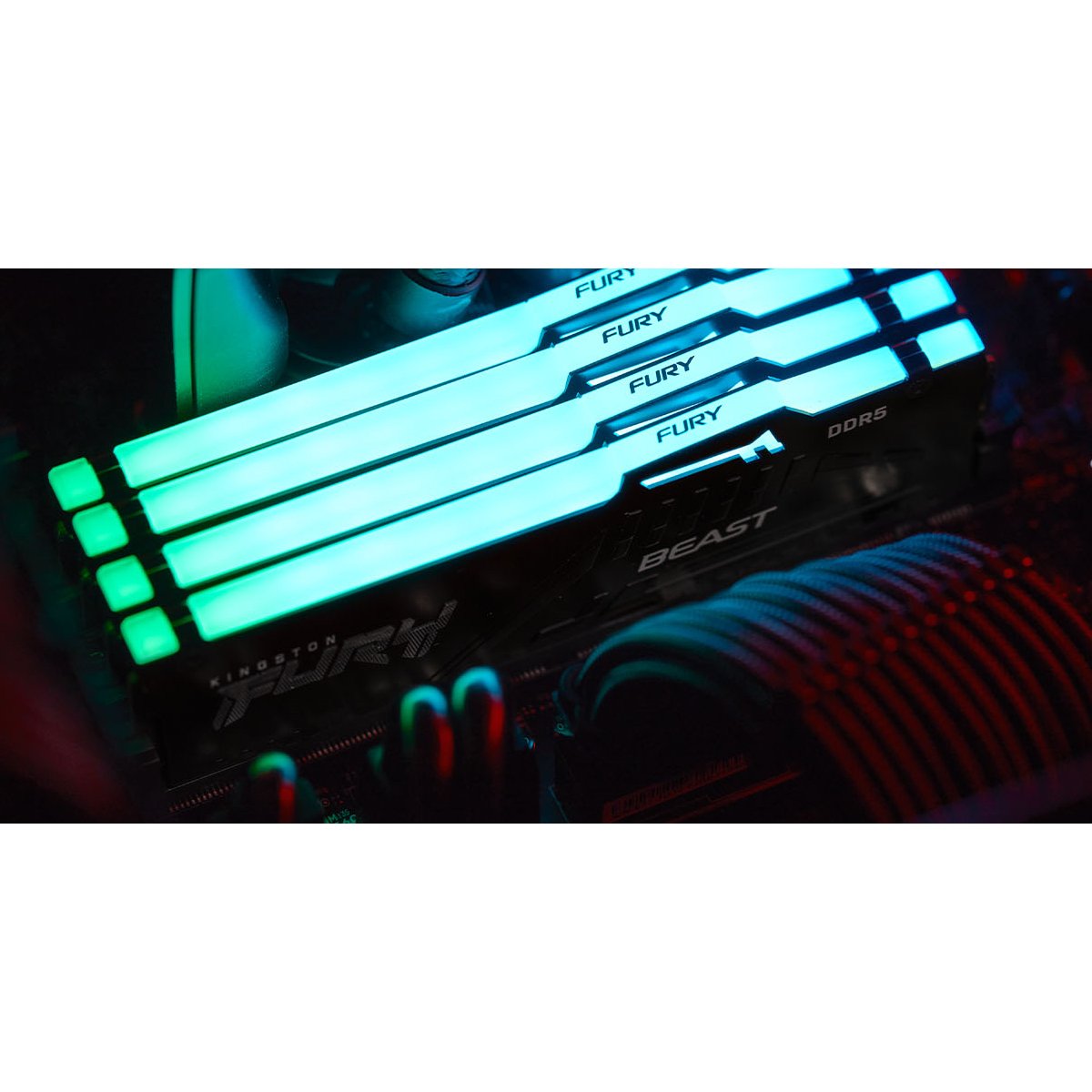 Память оперативная/ Kingston 32GB 6400MT/s DDR5 CL32 DIMM FURY Beast RGB EXPO