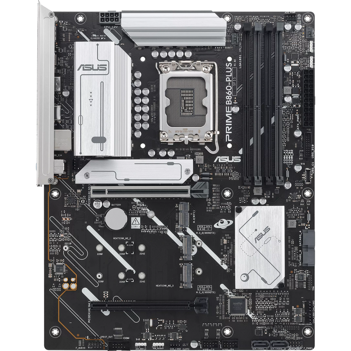 Материнская плата ASUS PRIME B860-PLUS-CSM, LGA1851, B860, 4*DDR5, 4*SATA, 2*M.2, 3*USB 3.2, 4*USB 2.0, Type-C, 5*PCIx16, DP+HDMI, ATX; 90MB1KA0-M0EAYC
