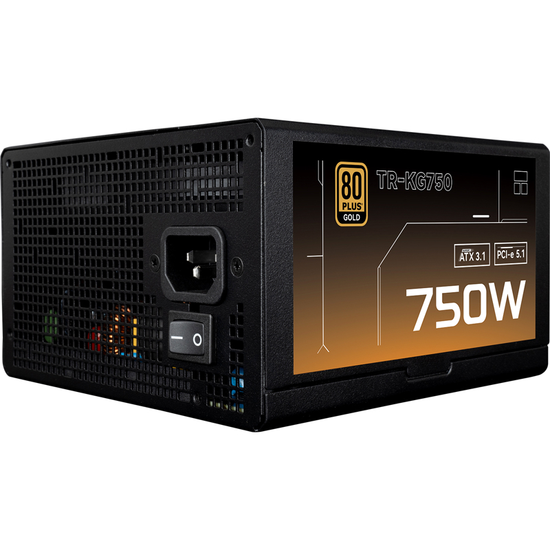 Блок питания 750W/ Power Supply Thermalright, 750W 80+ Gold (ATX, 3.1, PCIe 5.1, Full modular, 1x24(20+4)pin, 2xCPU 8(4+4)pin, 2xPCIe*2 8(6+2)pin, 1x12V-2x6, 8xSATA3, 3xMOLEX4pin, Active, 120x120mm, 150x140x86mm, APFC, OVP, UVP, SCP, OCP, OTP, OPP, black)