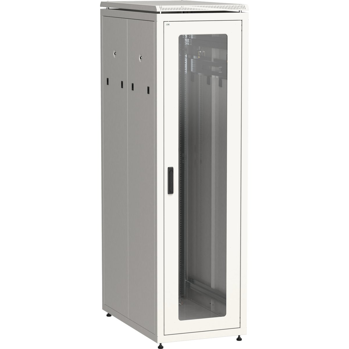 ITK Шкаф сетевой 19" LINEA N 42U 600х1000 мм стеклянная передняя дверь, задняя перфорированная серый
