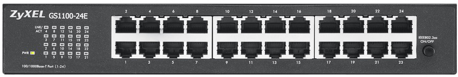 GS1100-24E-EU0103F - Unmanaged Gigabit Switch Zyxel GS1100-24E, 24xRJ-45: 1G, rack 19", fanless