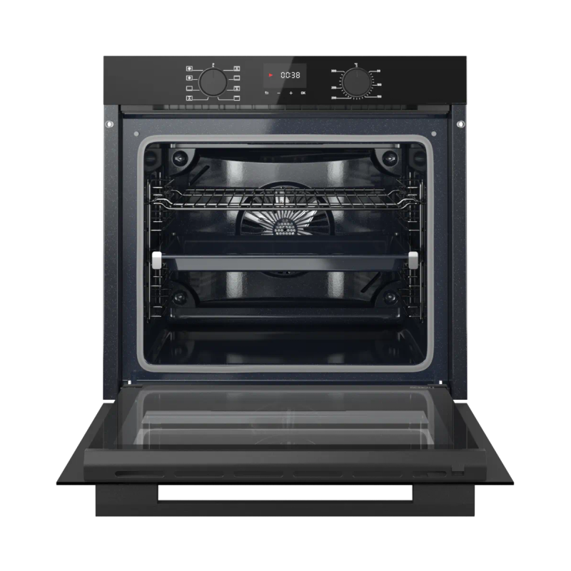Духовой шкаф Kuppersberg/ KITCHEN RETAIL / Духовой шкаф Kuppersberg, High-Tech, 85 л, поворотное управление/сенсорный дисплей, утапливаемые ручки, LED дисплей, таймер, 8 режимов, макс. температура 300 градусов, телескопические направляющие (на 1 уровень), доводчик двери, цвет черный, цвет фурнитуры черный