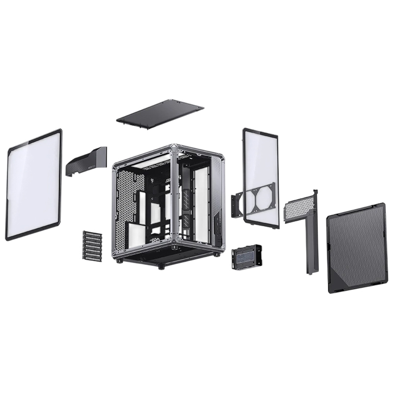 Корпус без блока питания/ Case JONSBO X400, Midi-Tower, TG, no fan, 2xUSB-A 3.0 + 1xUSB-C 3.2, ATX, mATX, mITX Grey