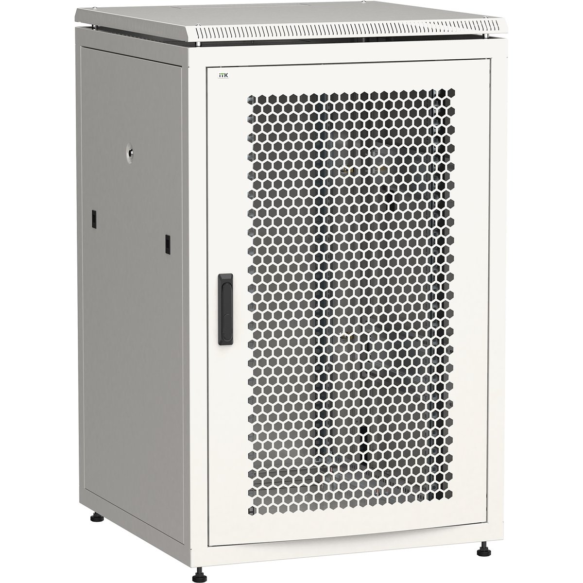 ITK LINEA N Шкаф сетевой 19" 24U 800х800мм перфорированная передняя дверь задняя металлическая серый