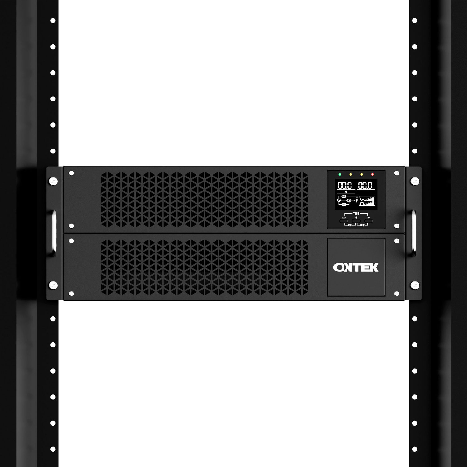 ИБП ONTEK SM RT 6, 6 кВА/6 кВт (PF=1) с внутренними аккумуляторными батареями, выходными клеммами и выходными розетками 6шт х С13, 2шт х С19, с выключателем сервисного байпаса и выходным выключателем, зарядное устройство 1-12А, с воз-ю подкл. блоков/ ИБП ONTEK