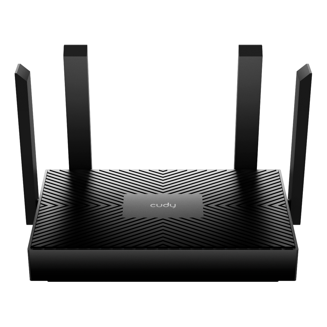 Маршрутизатор CUDY WR1500 AX1500 Gigabit Wi-Fi 6 Router Dual Band, Chipset Realtek, 802.11ax/ac/a/b/g/n, 1201Mbps at 5GHz + 300Mbps at 2.4GHz, 4 x 10/100/1000Mbps Ports, WPA3, IPv6, 4 x 5dBi fixed antennas