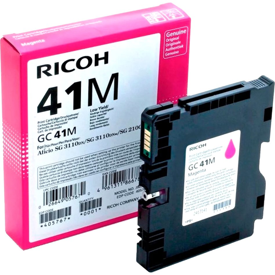 Картридж гелевый для RICOH Aficio 3110DN/ 3110DNw/3100SNw/3110SFNw/7100DN magenta (405763/type GC 41M) 2.2К